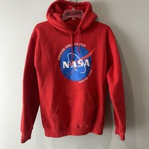 Red NASA Hoodie Sweatshirt Pullover Mens NO TAG